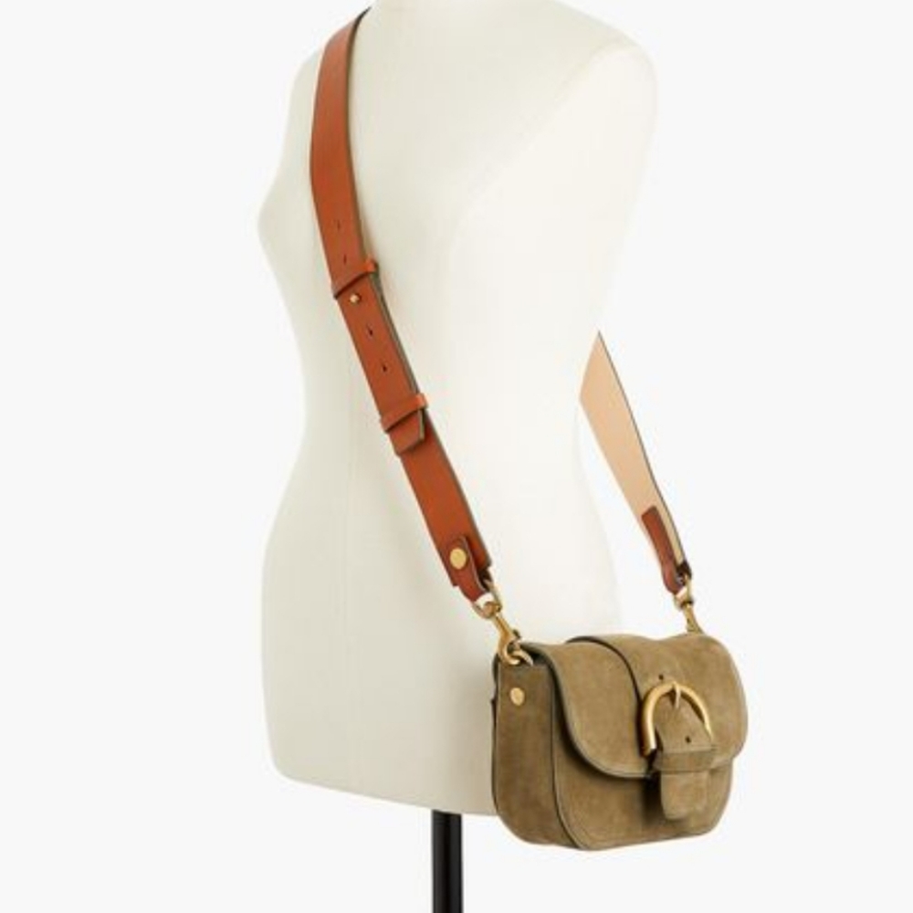 J Crew Italian suede bag with strap